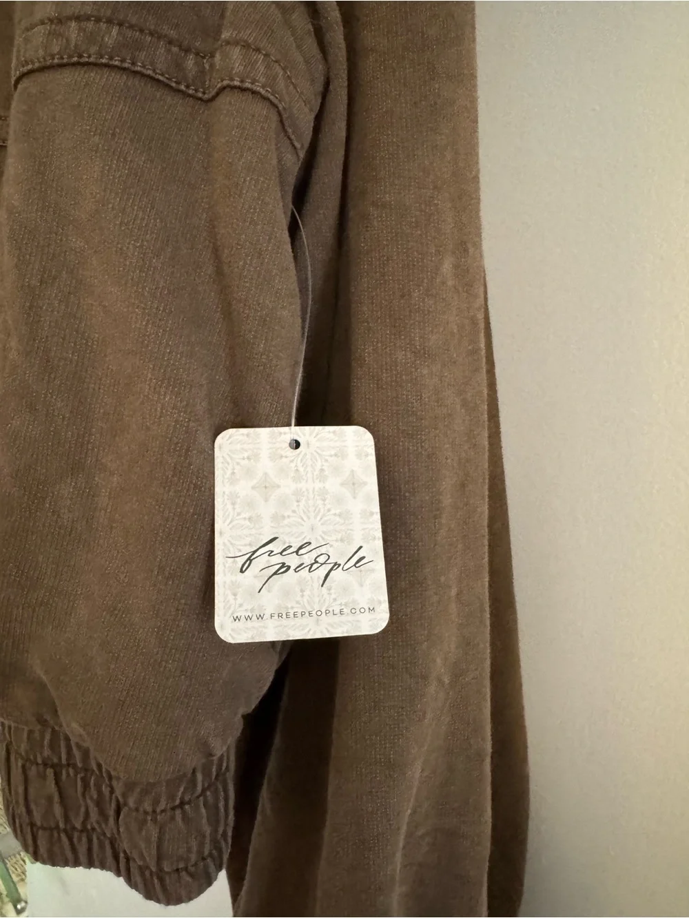 Free People Women’s Style Olive Green Zip Bomber Jacket